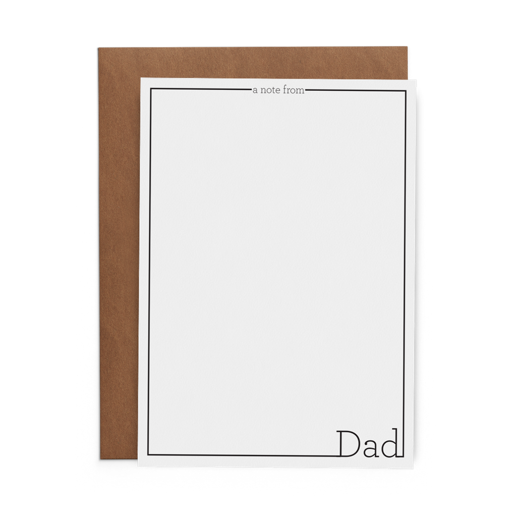 A Note from Dad Flat Cards - Lost Art Stationery
