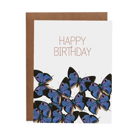 Happy Birthday with Butterflies - Lost Art Stationery