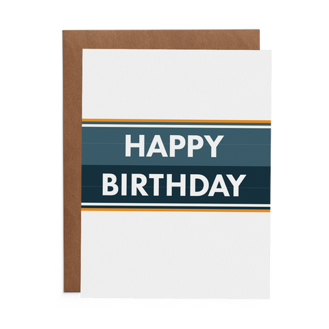 Happy Birthday Stripes - Lost Art Stationery