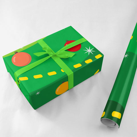 Christmas Tree Gift Wrap - Lost Art Stationery