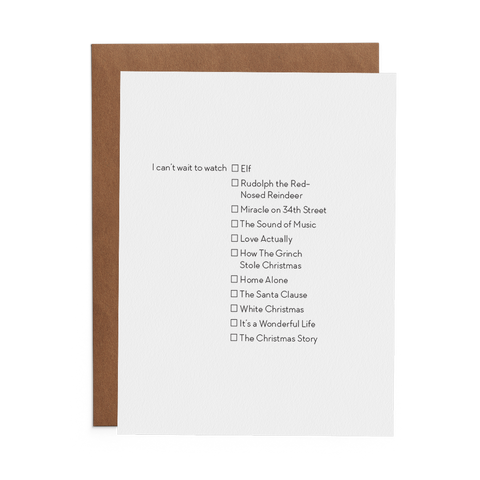 Christmas Movies - Lost Art Stationery