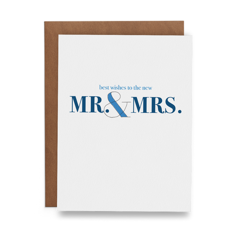 Best Wishes to the New Mr. & Mrs. - Lost Art Stationery