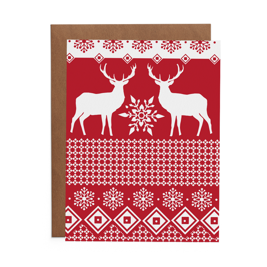 Red Norwegian Sweater - Lost Art Stationery