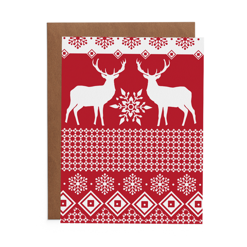 Red Norwegian Sweater - Lost Art Stationery