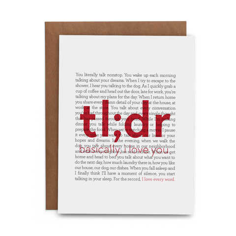 TL;DR I Love Every Word - Lost Art Stationery