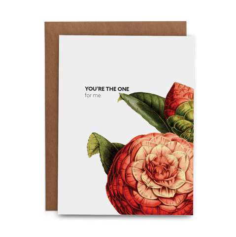 You're the One for Me Love Valentine's Day Greeting Card