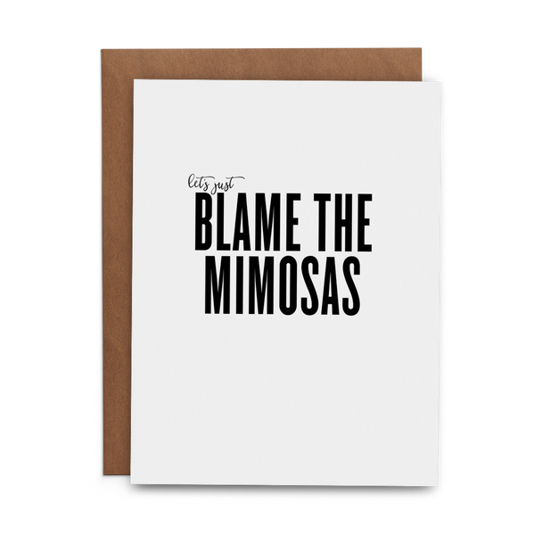 Let’s Just Blame the Booze