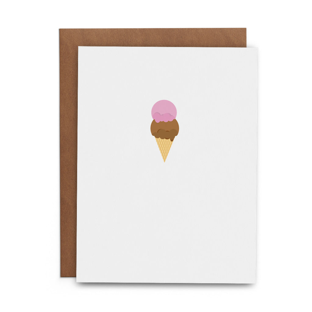Two Scoops Ice Cream Greeting Card