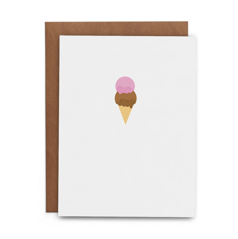 Two Scoops Ice Cream Greeting Card