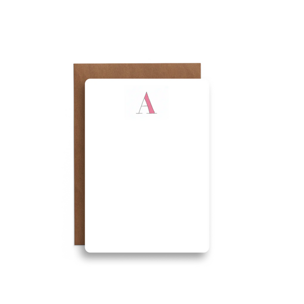 Letter A initial stationery