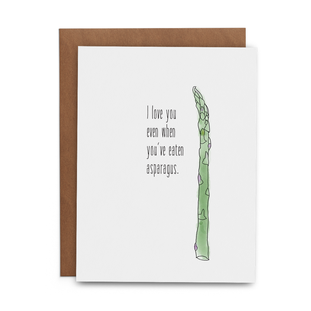 I Love You Even When You've Eaten Asparagus - Lost Art Stationery