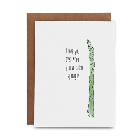 I Love You Even When You've Eaten Asparagus - Lost Art Stationery