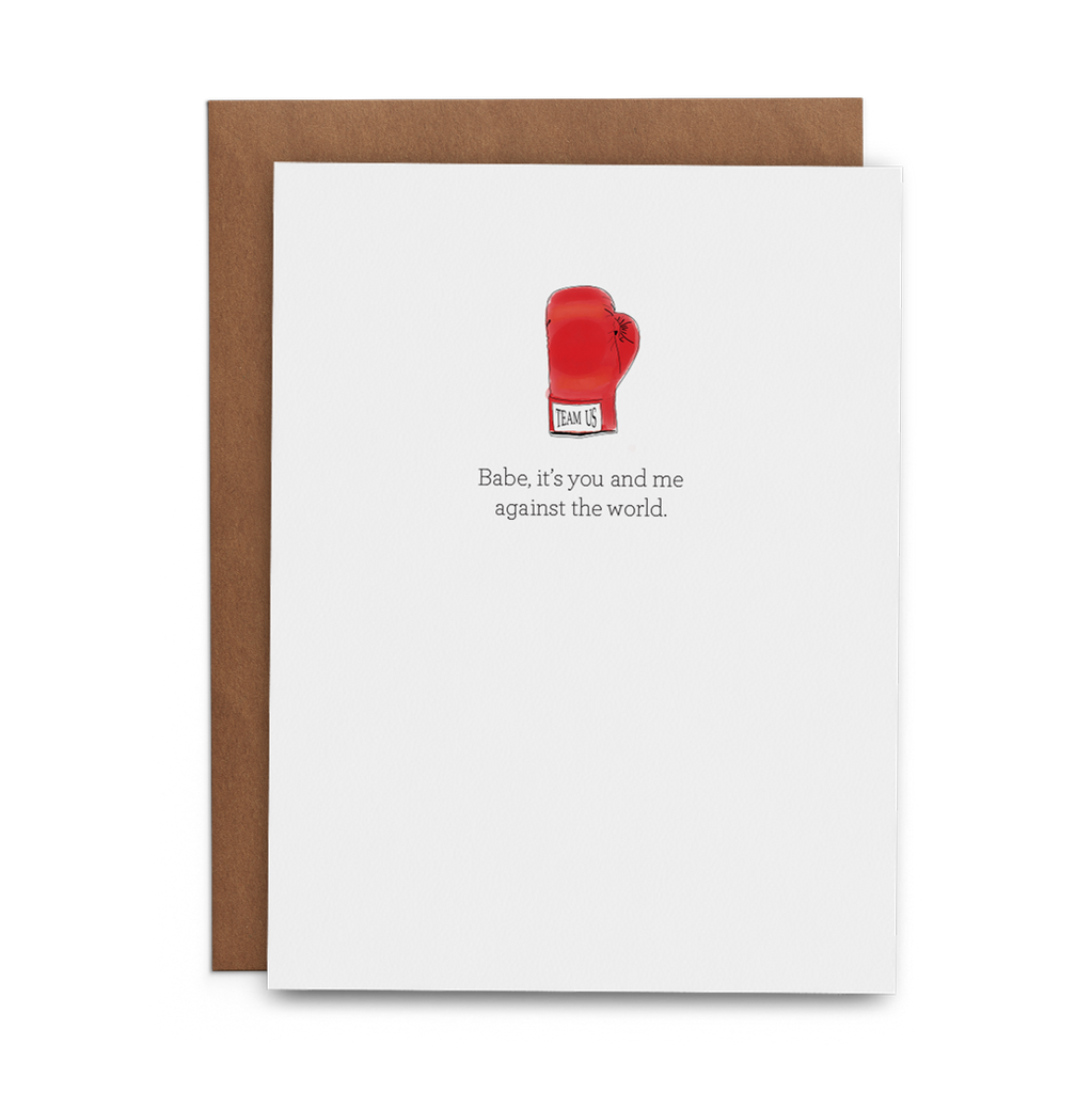 Babe, It's You and Me Against the World - Lost Art Stationery