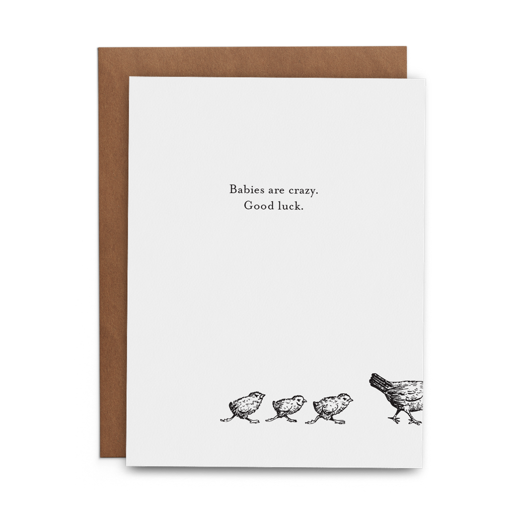Babies Are Crazy. Good Luck. - Lost Art Stationery