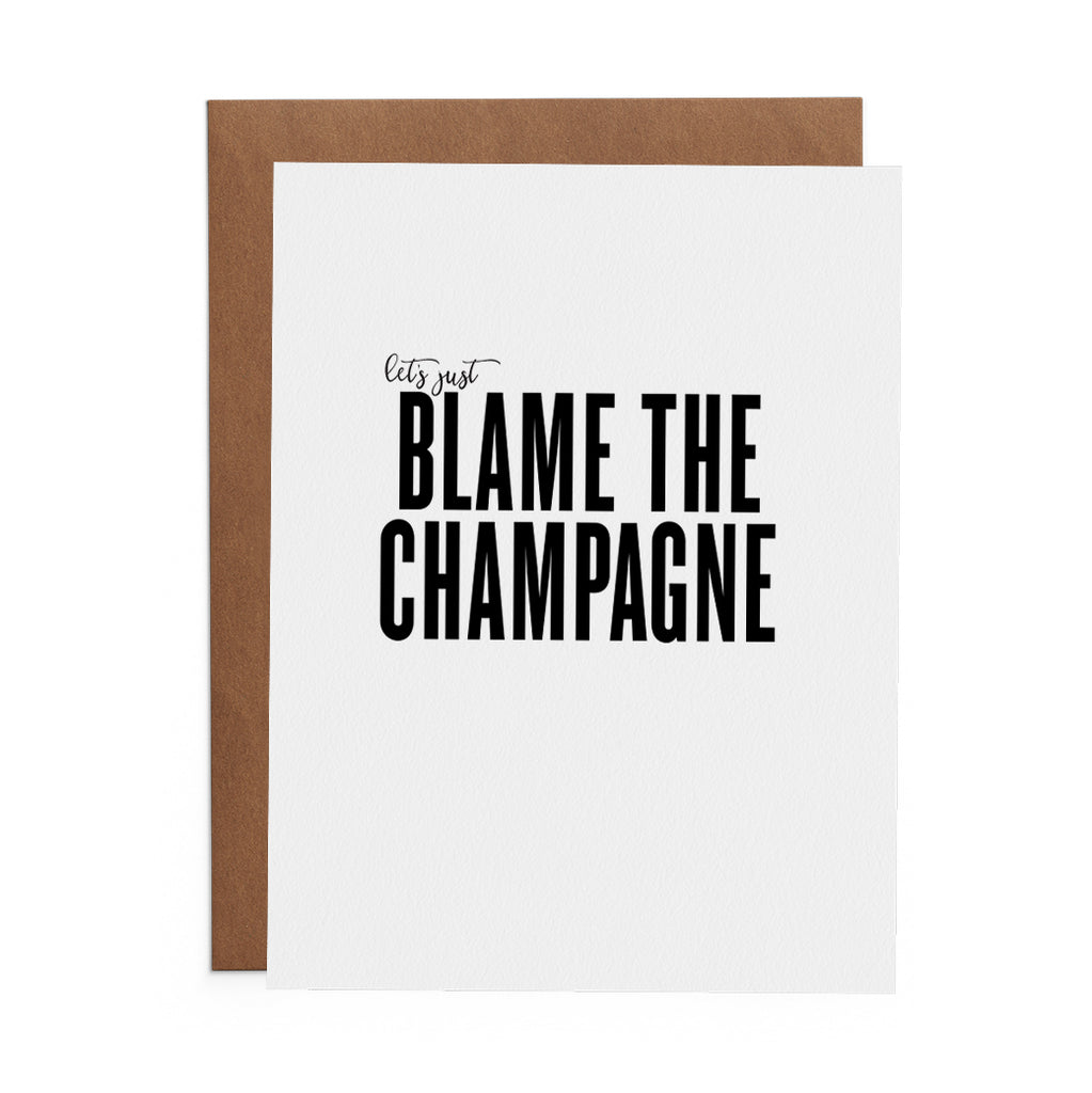 Let's Just Blame the Champagne - Lost Art Stationery