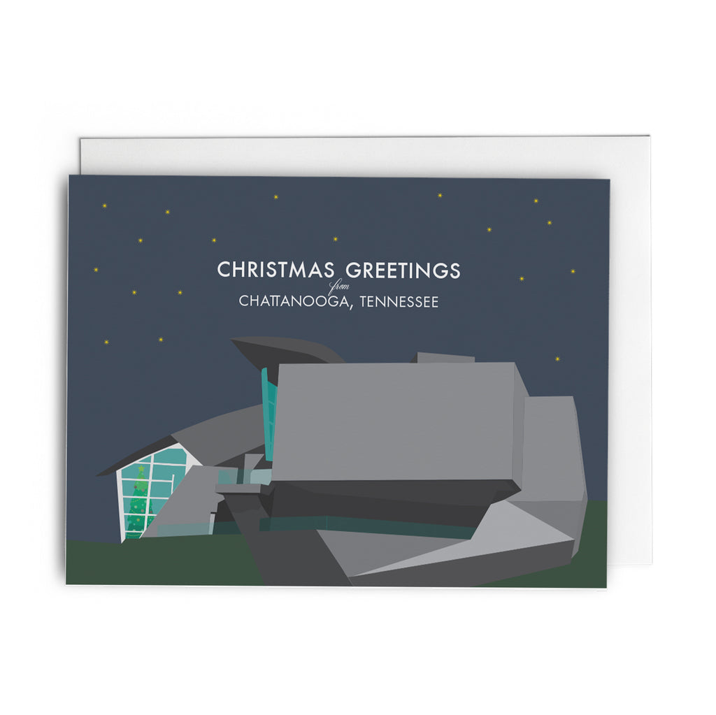 Hunter Museum Christmas Greetings from Chattanooga, Tennessee - Lost Art Stationery