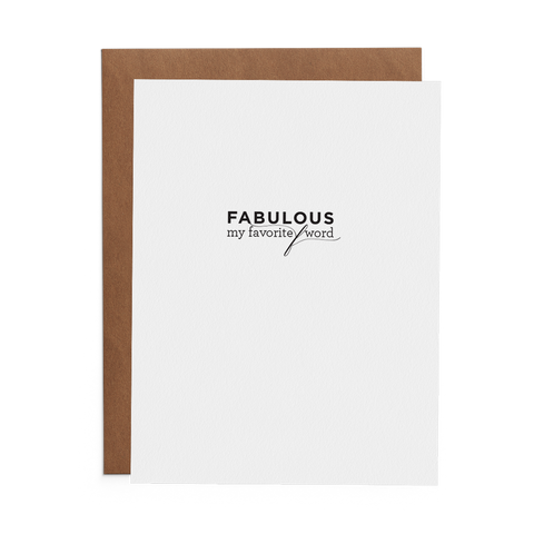 Fabulous Is My Favorite F Word - Lost Art Stationery