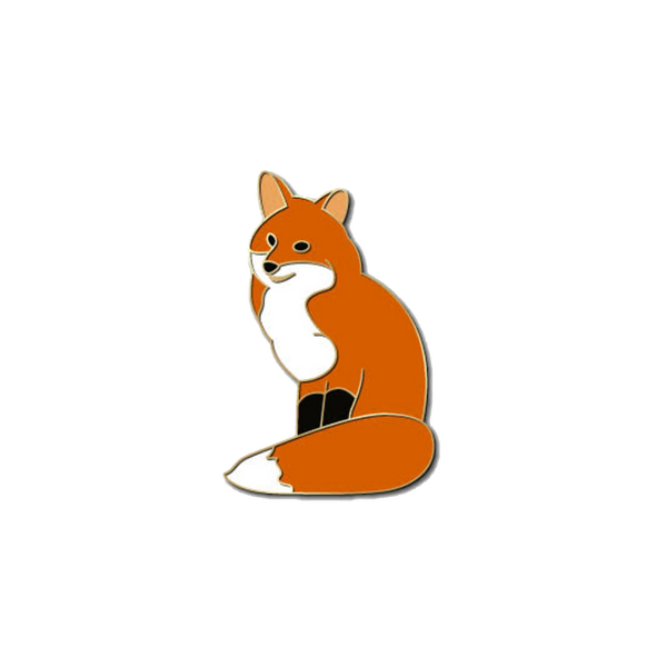 Red Fox Soft Enamel Pin - Lost Art Stationery