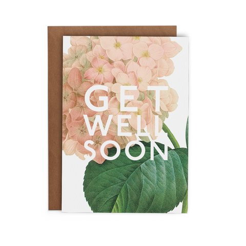 Get Well Soon Hydrangea - Lost Art Stationery