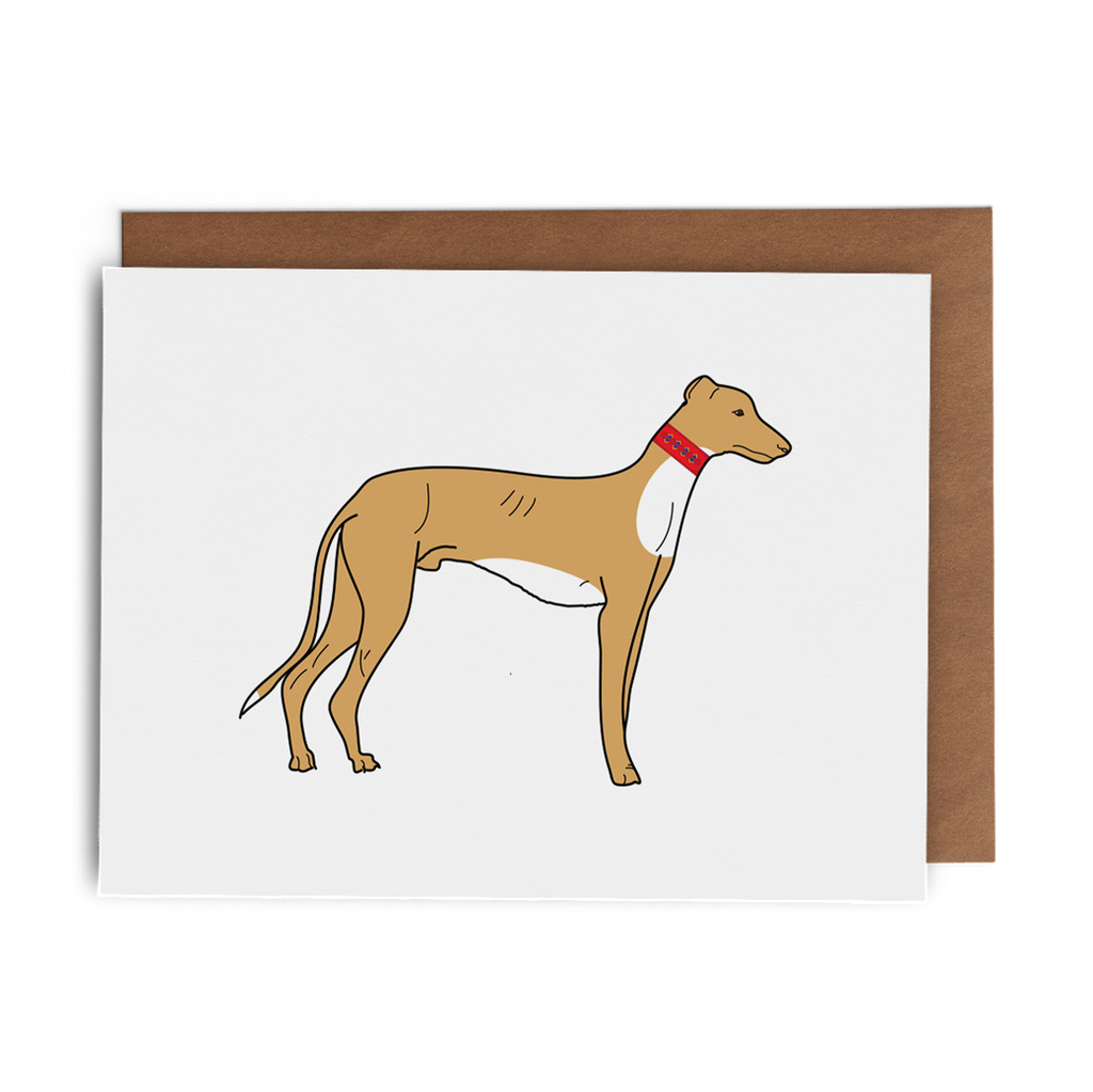Greyhound Greeting Card - Lost Art Stationery
