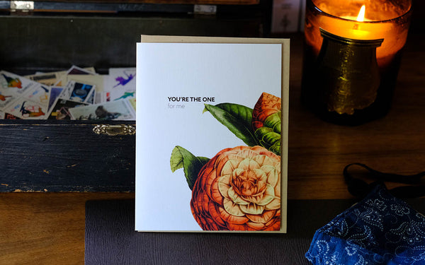 You're the One for Me Love Valentine's Dat Greeting Card