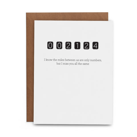 I Know the Miles between Us Are Only Numbers, But I Miss You All the Same - Lost Art Stationery