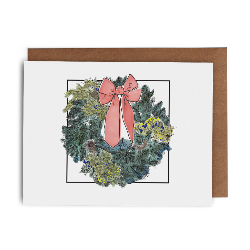 Christmas Wreath - Lost Art Stationery